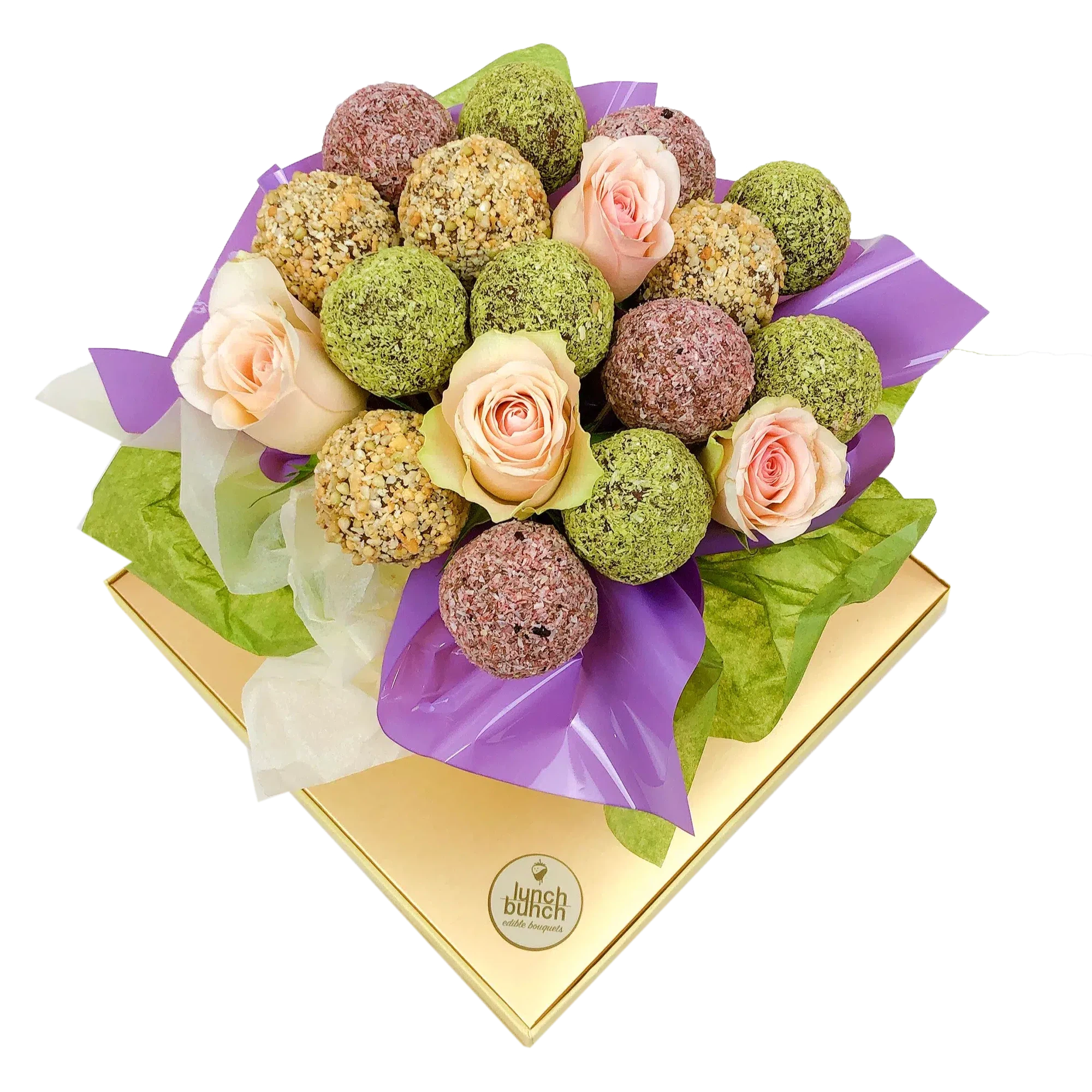 Protein Balls & Flowers Vegan Bouquet-Chocolate Bouquet-Lunch Bunch