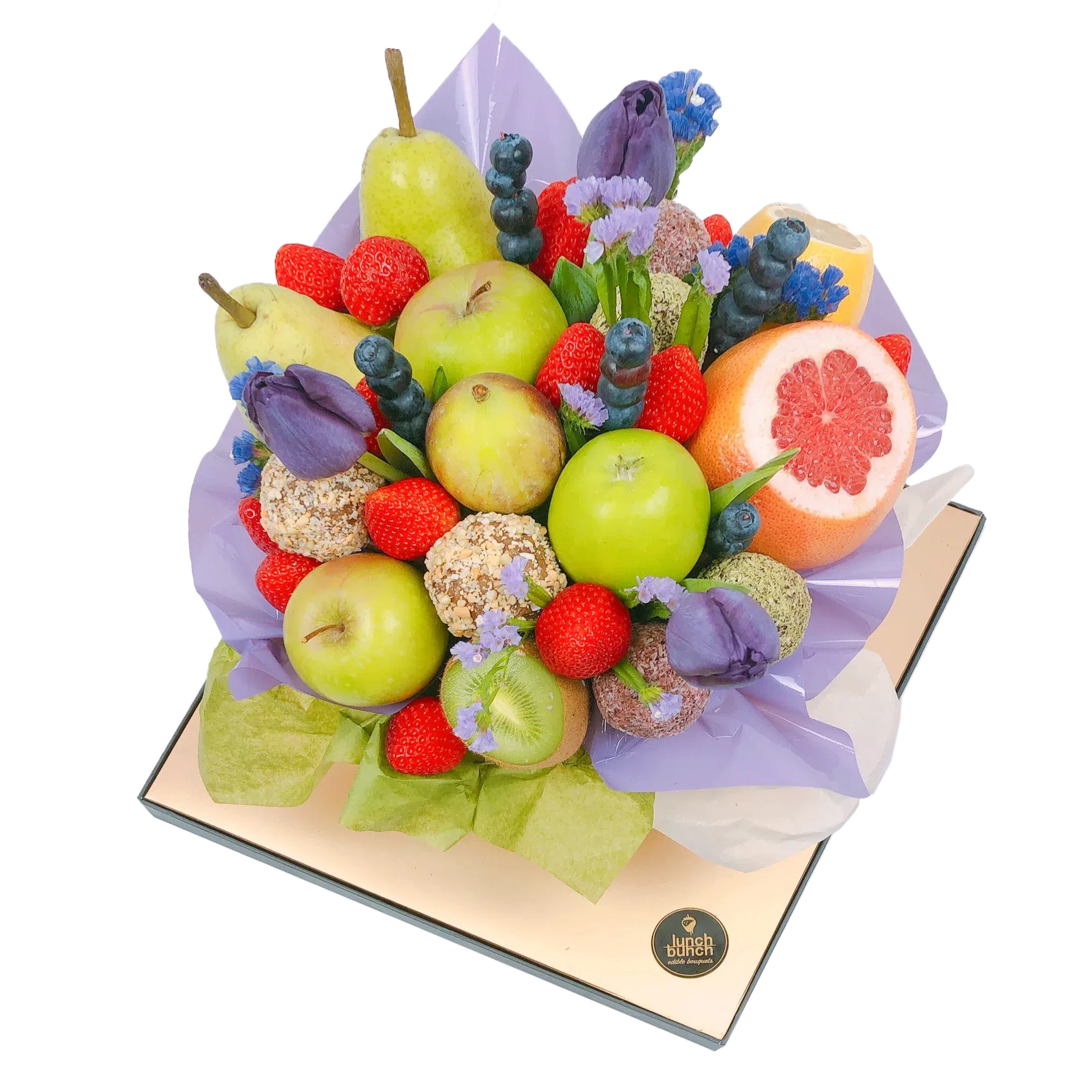 Protein Balls & Fruits Vegan Bouquet-Chocolate Bouquet-Lunch Bunch