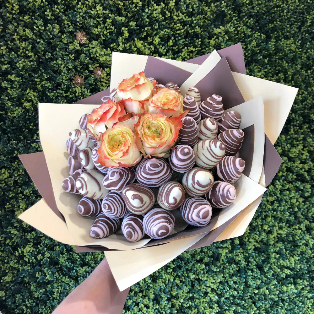 Roseberry Posie Chocolate Blooms Sweet Bouquet anniversary gift chocolate bouquet order online edible bouquet adelaide Melbourne Delivery