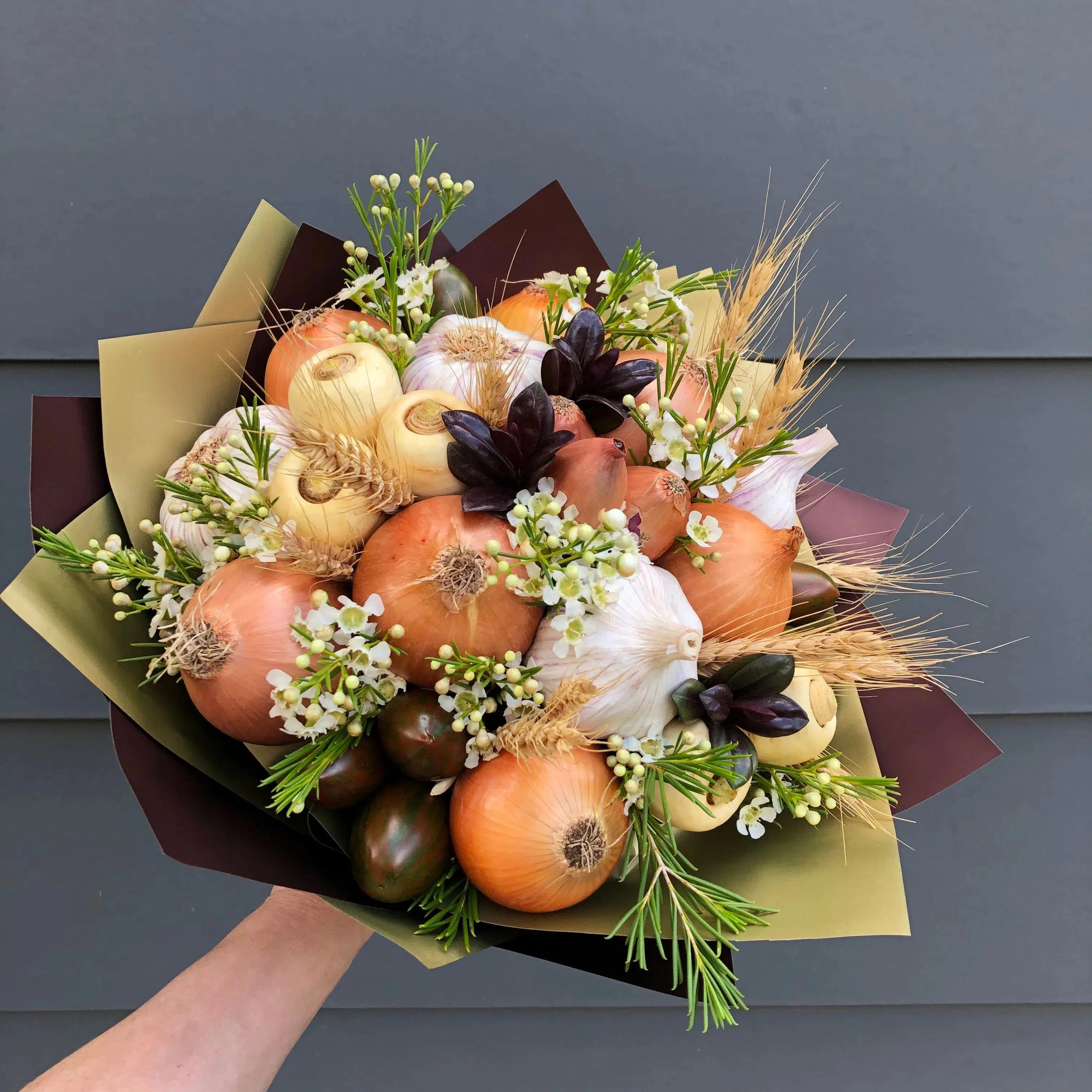 Rustic Barn Vegetable Bouquet-Fruit Bouquets-Lunch Bunch