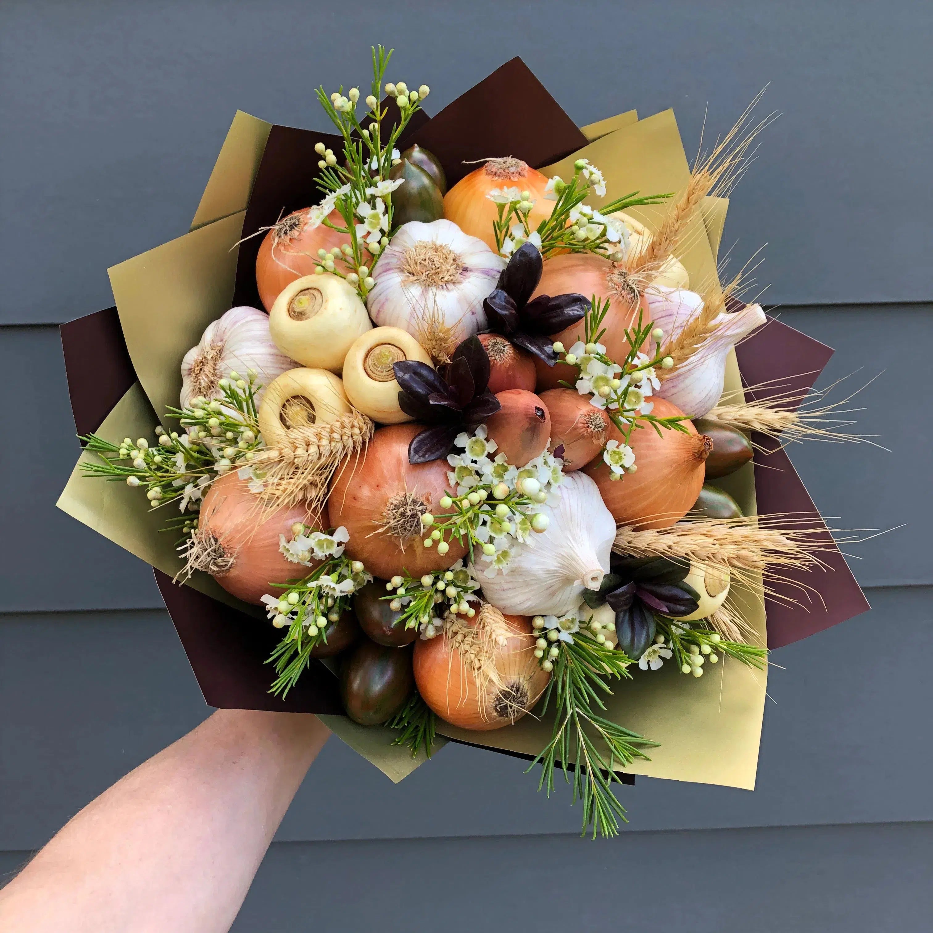 Rustic Barn Vegetable Bouquet-Fruit Bouquets-Lunch Bunch