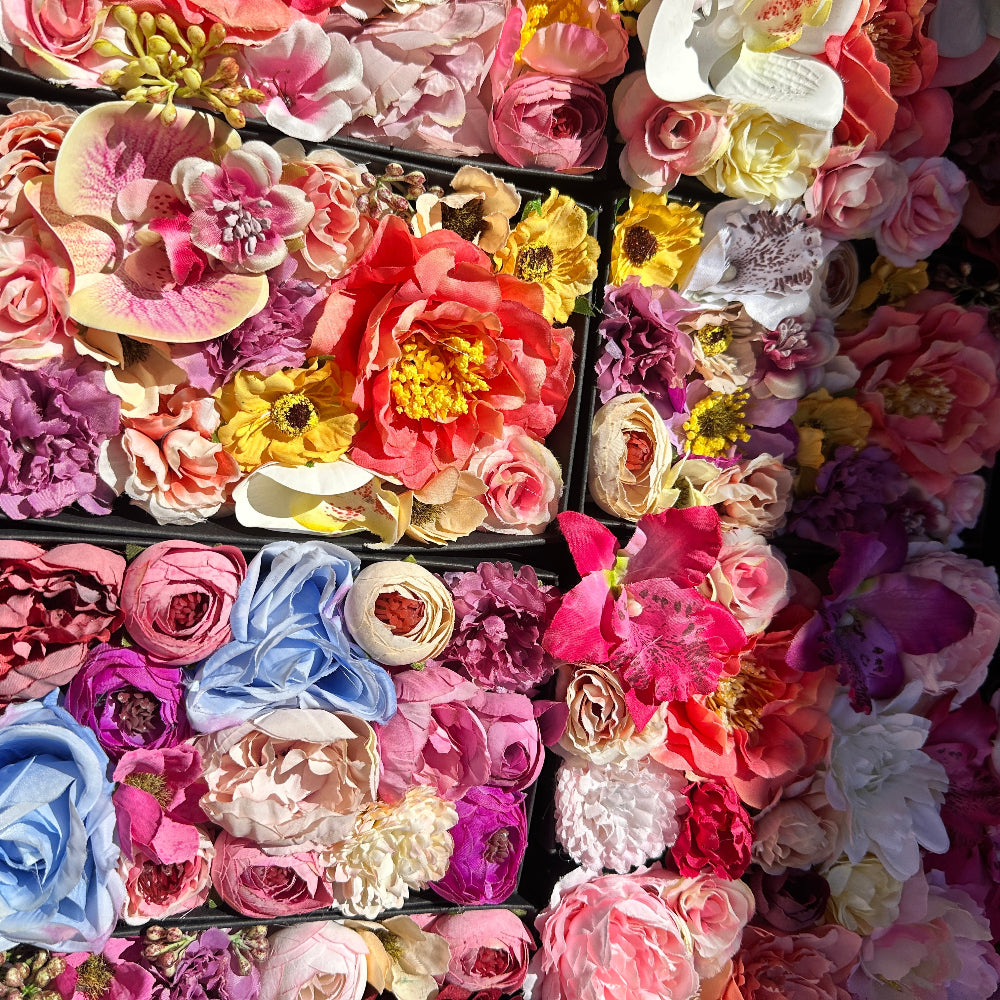 Petite medium silk flower box add-on for Lunch Bunch hampers and bouquets