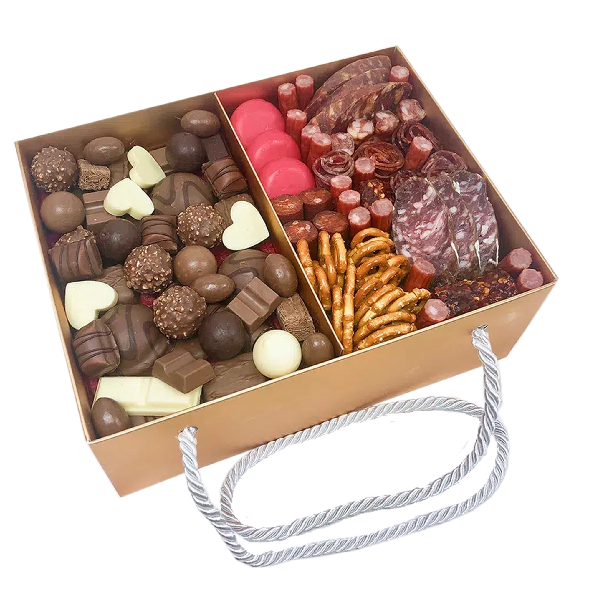 Sweet & Savoury Gift Hamper grazing box delivery Adelaide chocolate and meat treat box same-day delivery