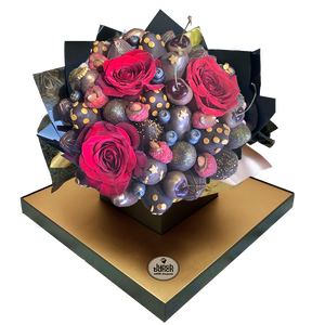Allure Chocolate Strawberry Bouquet dark chocolate covered strawberries delivery same day or next day Adelaide