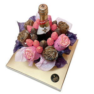 Chocolate Roses, Raspberry & Bubbles Bouquet