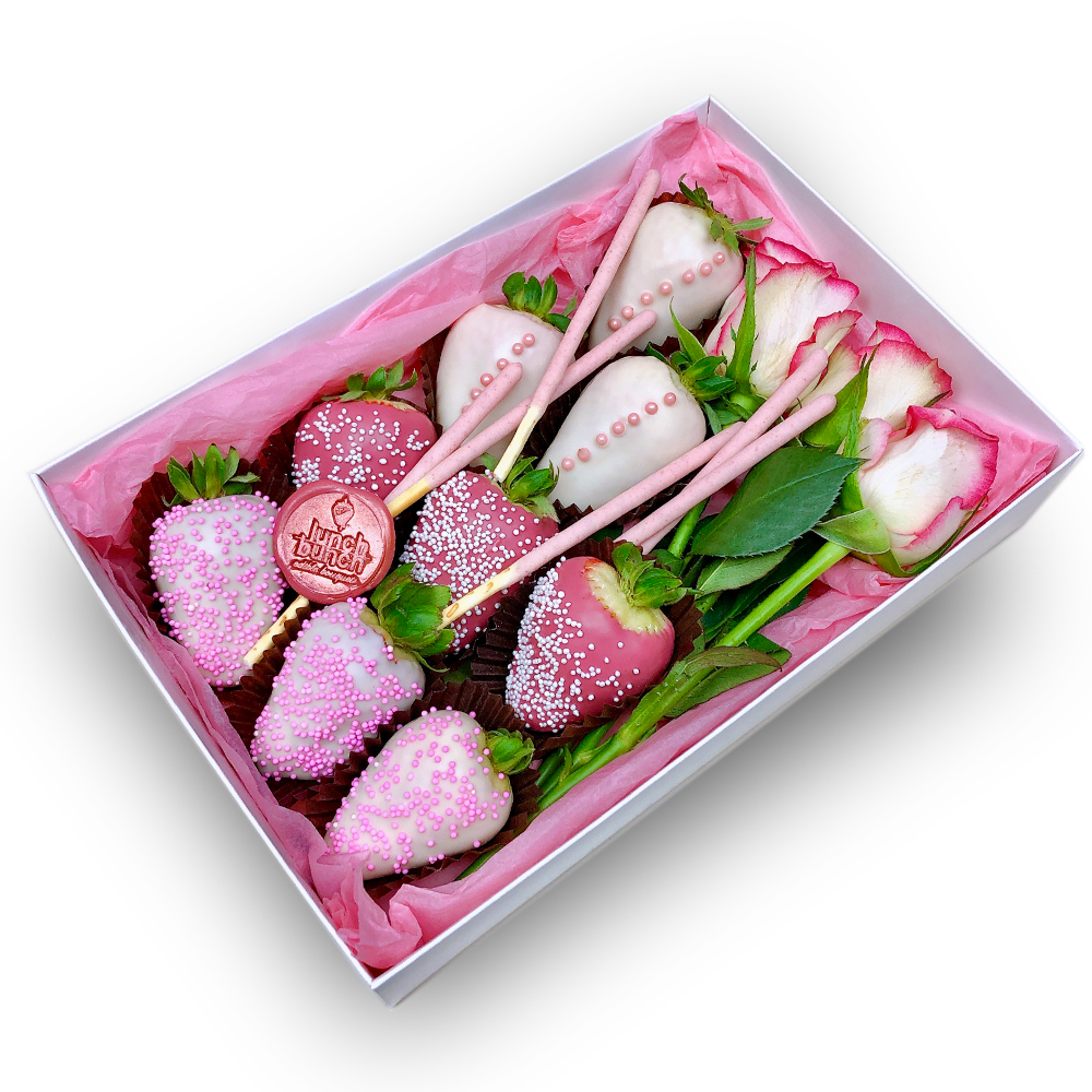 Deliver chocolate strawberries in the give the box roses and chocolate same day delivery