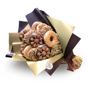 Classic Luxury Gold Donut Bouquet online delivery chocolate doughnut bouquet order online