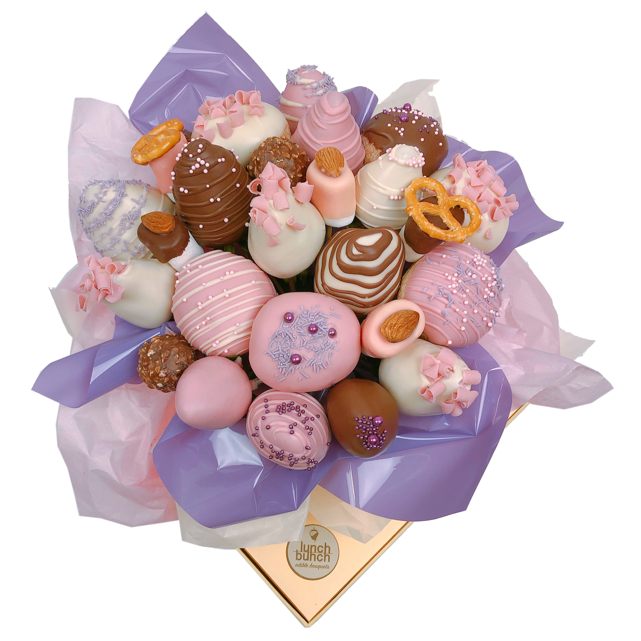 Donut You Love Me Strawberry & Donut Bouquet Italian Zeppole home delivery Adelaide wide