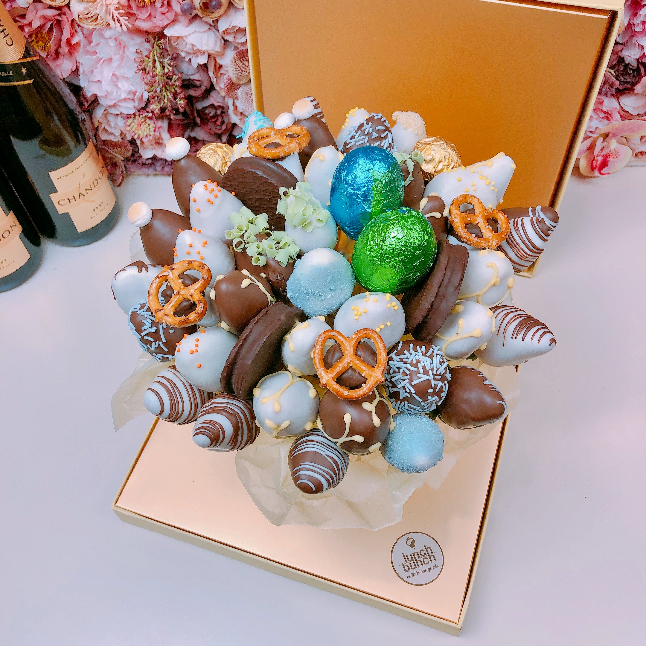 Easter Chocolate Bouquet, Dessert gift box, adelaide chocolate gift delivery, same day delivery