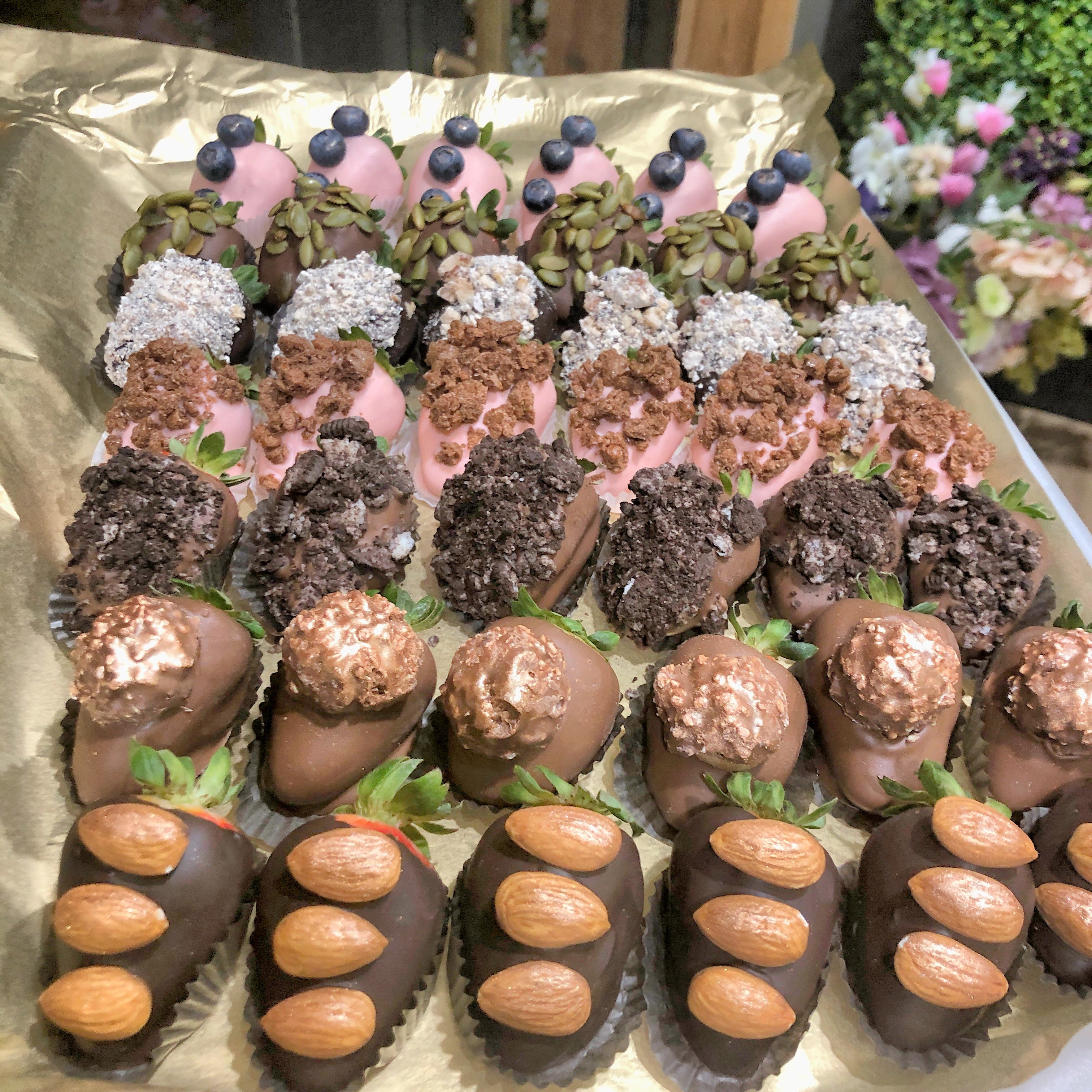 Adelaide events catering chocolate strawberry chocolate covered decorated strawberries Adelaide delivery order online