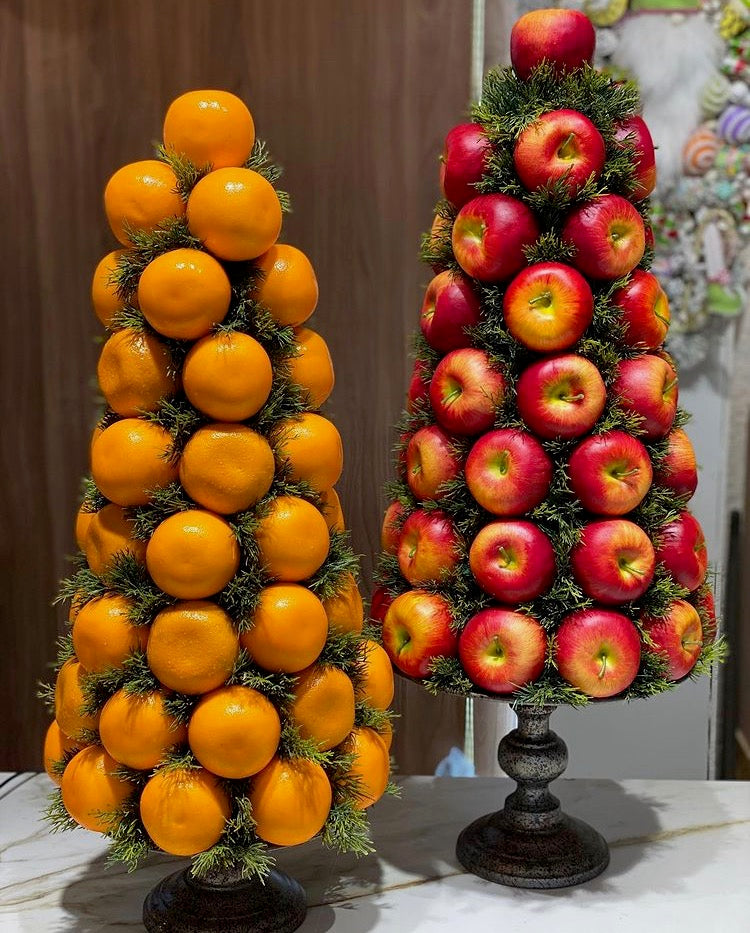 fruit tower centrepiece, mandarines tower and Apple tower for dining table edible arrangement
