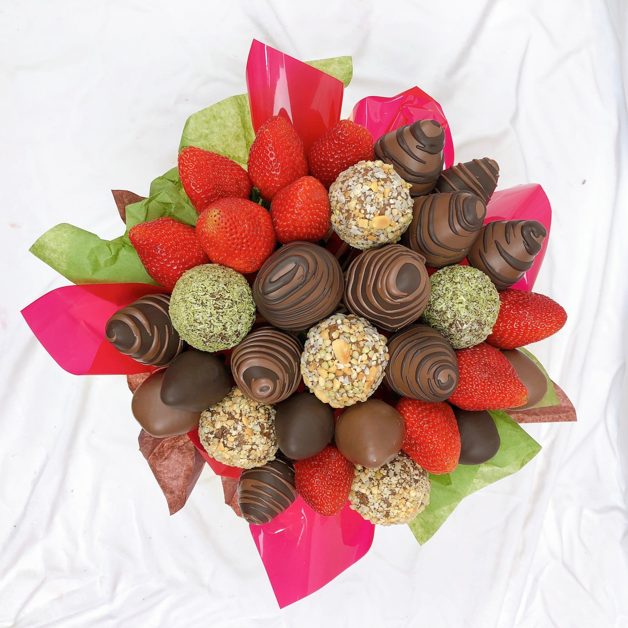 Impulse Protein Balls & Strawberries Bouquet