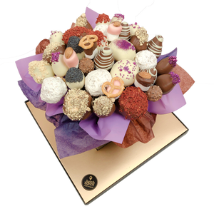Meringues, Chocolate Strawberry & Donut Bouquet same day delivery adelaide dessert box