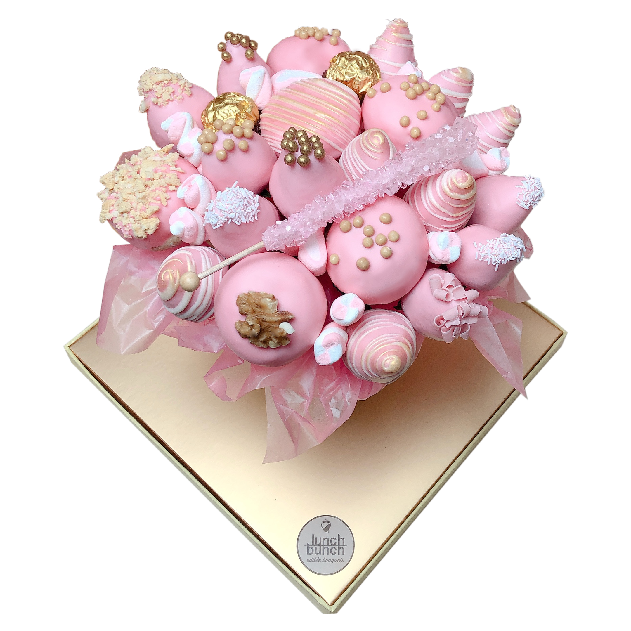 Chocolate Stareberries and Donuts Bouquet is a perfect birthday gift for a female or a girl