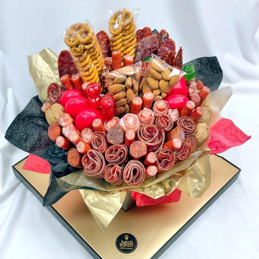 Prosciutto Roses Meat & Cheese Bouquet large size LunchBunch