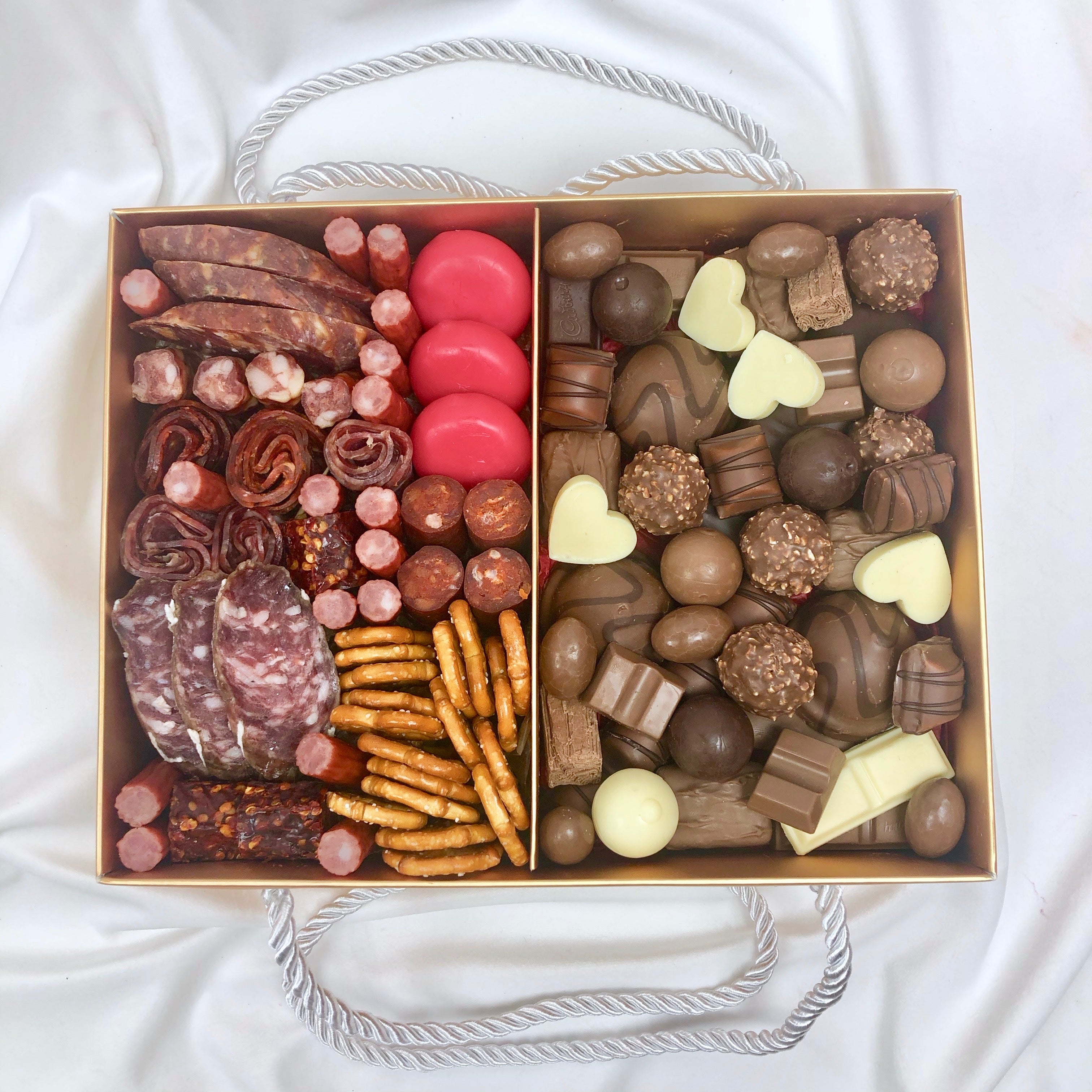 Sweet & Savoury Gift Hamper chocolate and salami treat box grazing boxes online order grazing platters same day delivery sweet and savoury treat box