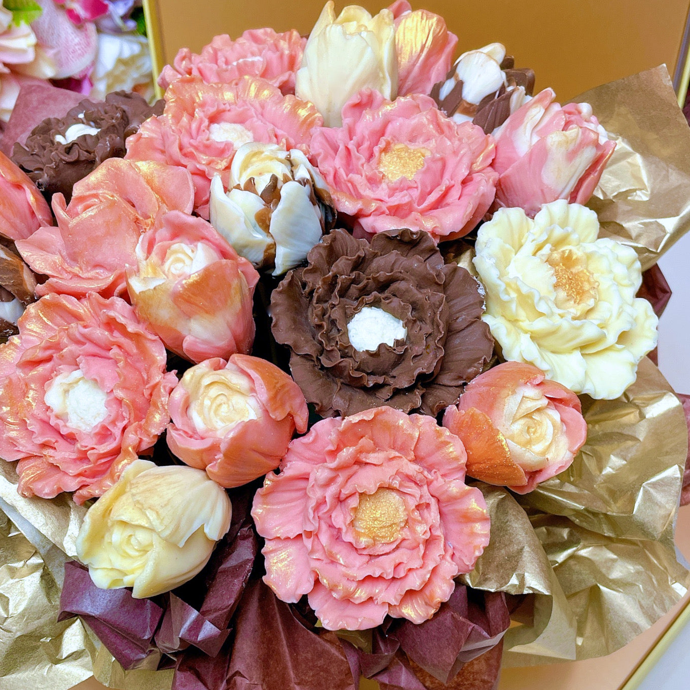 Edible Bouquet Adelaide delivery, chocolate flowers Bouquet pink bouquet bouquet for a girl chocolate for a girl