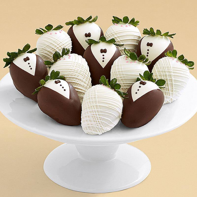 Chocolate covered strawberries for wedding dessert table